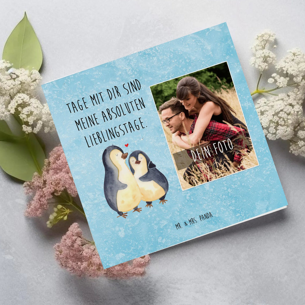 Personalisierte Foto Deluxe Karte Pinguin umarmen Personalisierte Foto Grußkarte, Pinguin, Liebe, Liebespaar, Liebesbeweis, Liebesgeschenk, Verlobung, Jahrestag, Hochzeitstag, Hochzeit, Hochzeitsgeschenk