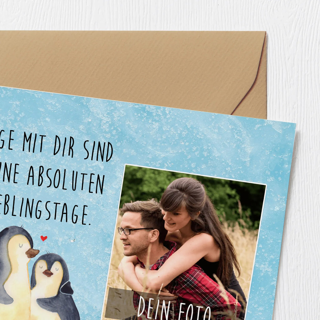 Personalisierte Foto Deluxe Karte Pinguin umarmen Personalisierte Foto Grußkarte, Pinguin, Liebe, Liebespaar, Liebesbeweis, Liebesgeschenk, Verlobung, Jahrestag, Hochzeitstag, Hochzeit, Hochzeitsgeschenk