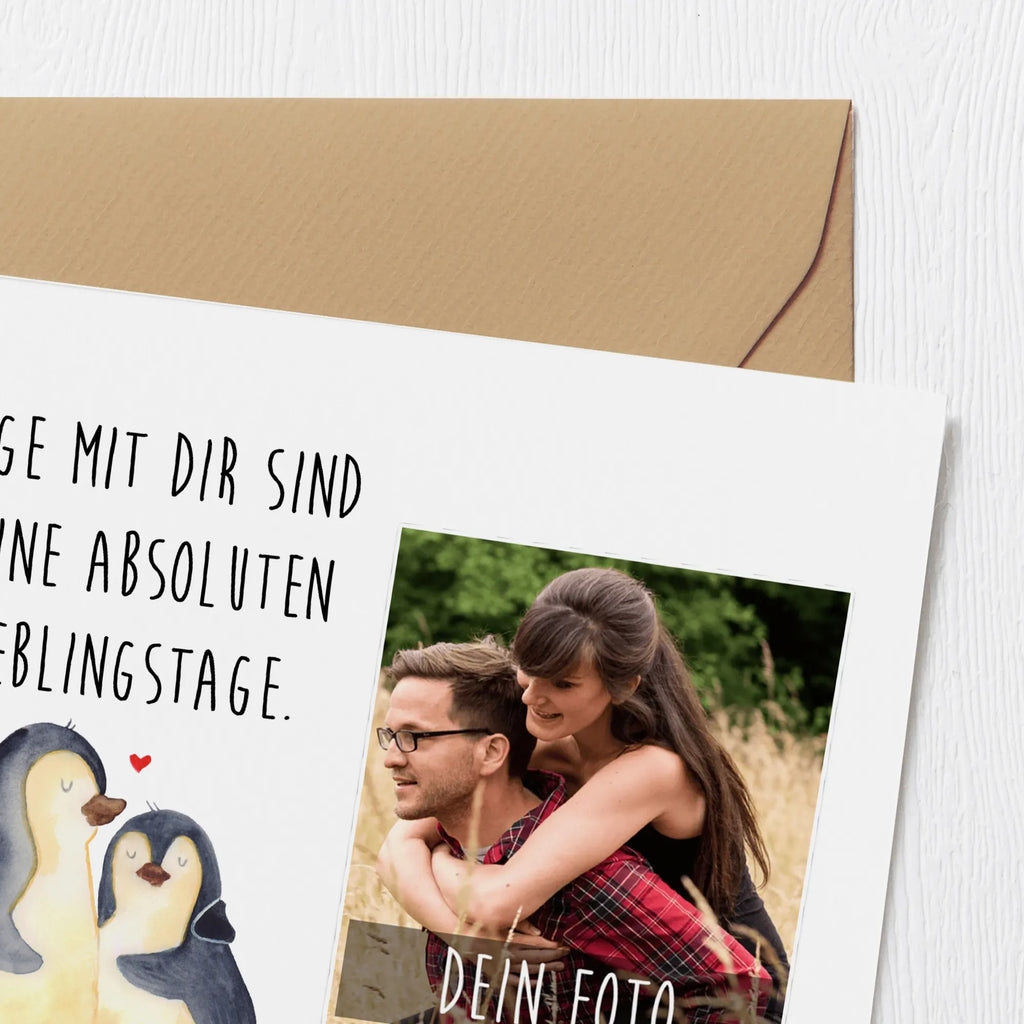 Personalisierte Foto Deluxe Karte Pinguin umarmen Personalisierte Foto Grußkarte, Pinguin, Liebe, Liebespaar, Liebesbeweis, Liebesgeschenk, Verlobung, Jahrestag, Hochzeitstag, Hochzeit, Hochzeitsgeschenk