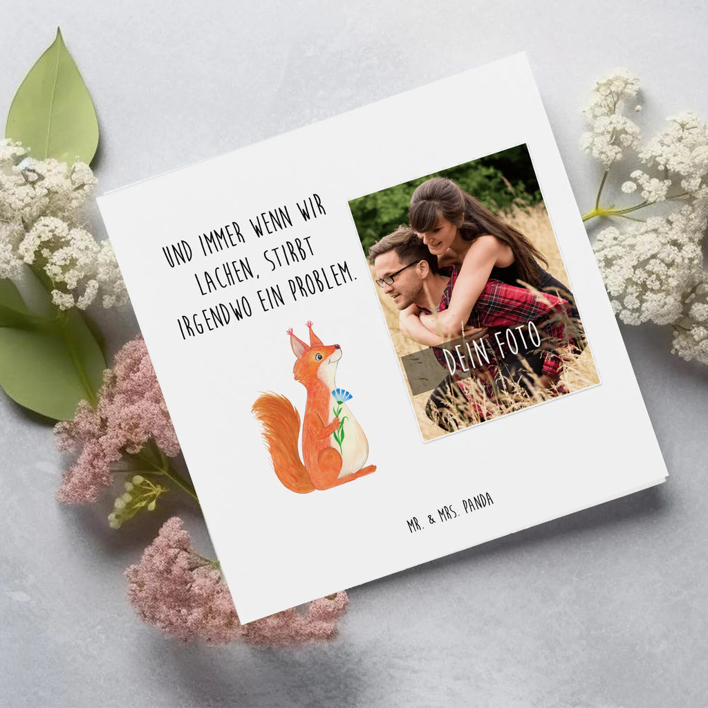 Personalisierte Foto Deluxe Karte Eichhörnchen Blume Personalisierte Foto Grußkarte, Tiermotive, Gute Laune, lustige Sprüche, Tiere, Eichhörnchen, Eichhorn, Spruch positiv, Lachen, Spaß, Motivation Sprüche, Motivation Bilder, glücklich Spruch, Spruch Deko