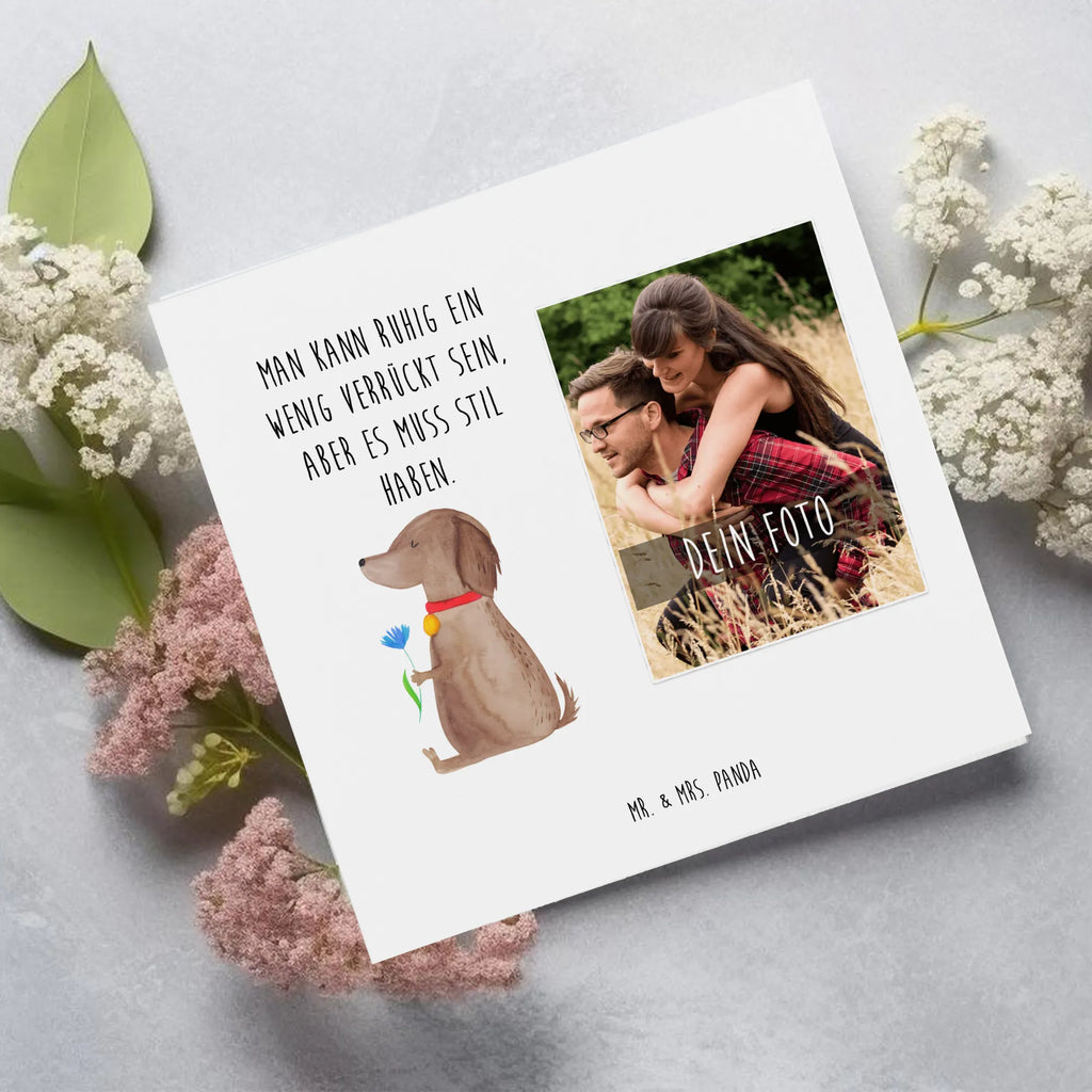 Personalisierte Foto Deluxe Karte Hund Blume Personalisierte Foto Grußkarte, Hund, Hundemotiv, Haustier, Hunderasse, Tierliebhaber, Hundebesitzer, Sprüche, Hunde, Frauchen, Hundeliebe