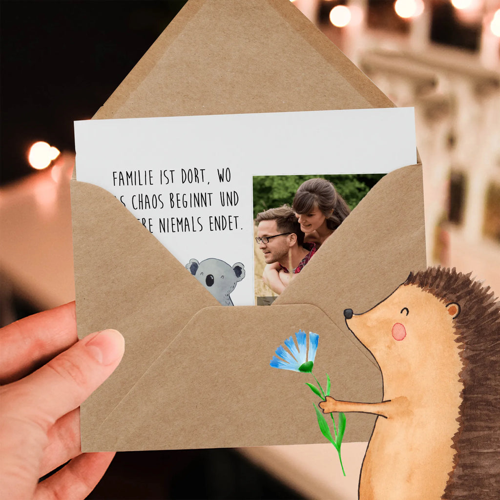 Personalized Photo Deluxe Card Koala Family Personalisierte Foto Grußkarte, Familie, Vatertag, Muttertag, Bruder, Schwester, Mama, Papa, Oma, Opa, Koala, Koalas, Family, Kinder, Geschwister, Familienleben