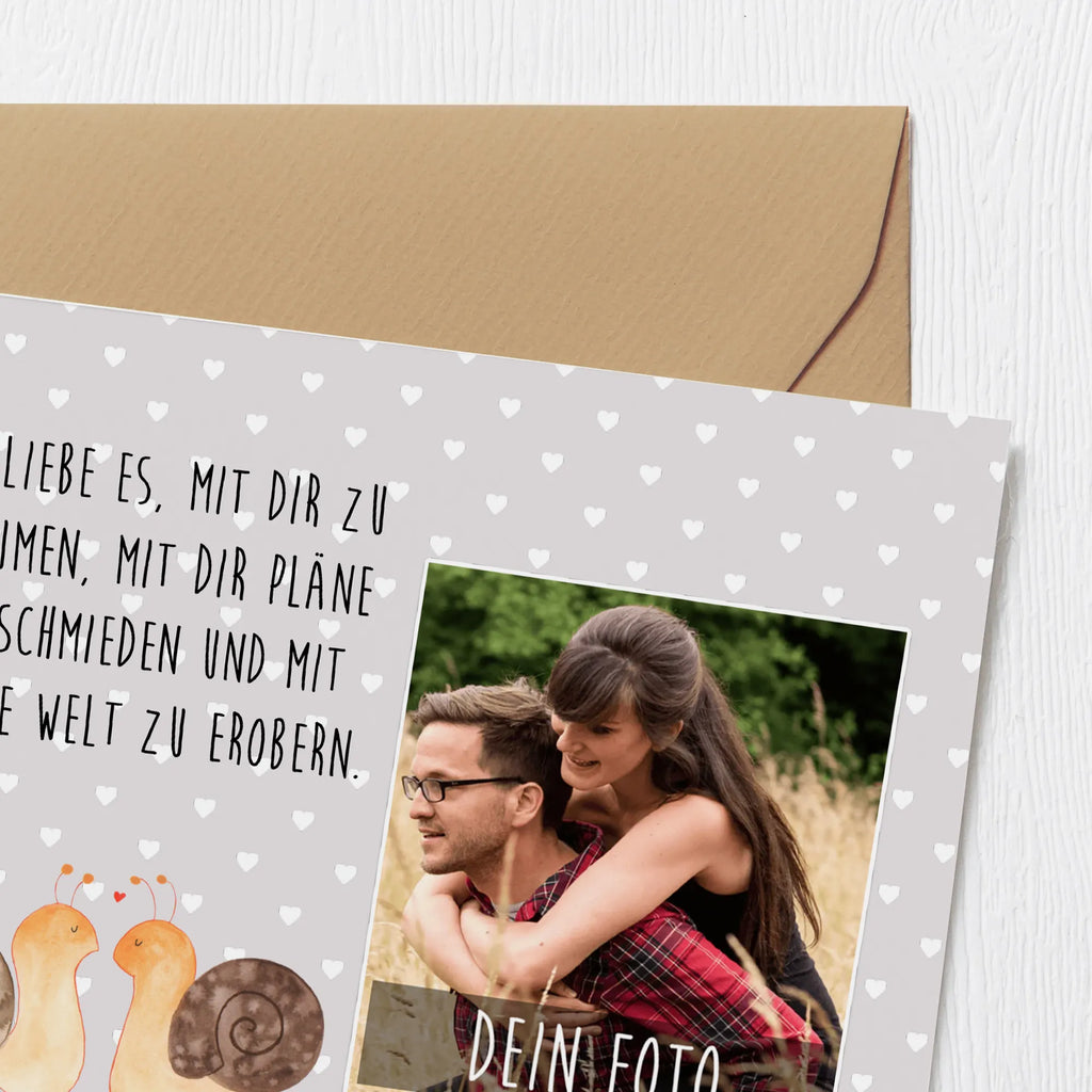 Personalisierte Foto Deluxe Karte Schnecken Liebe Personalisierte Foto Grußkarte, Liebe, Partner, Freund, Freundin, Ehemann, Ehefrau, Heiraten, Verlobung, Heiratsantrag, Liebesgeschenk, Jahrestag, Hocheitstag