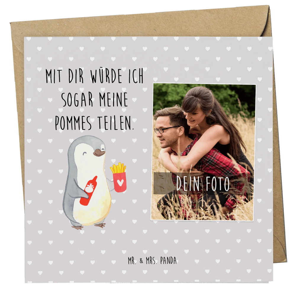 Personalisierte Foto Deluxe Karte Pinguin Pommes Personalisierte Foto Grußkarte, Liebe, Partner, Freund, Freundin, Ehemann, Ehefrau, Heiraten, Verlobung, Heiratsantrag, Liebesgeschenk, Jahrestag, Hocheitstag, Valentinstag, Geschenk für Frauen, Hochzeitstag, Mitbringsel, Geschenk für Freundin, Geschenk für Partner, Liebesbeweis, für Männer, für Ehemann