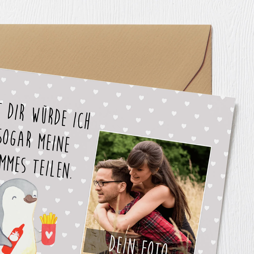 Personalisierte Foto Deluxe Karte Pinguin Pommes Personalisierte Foto Grußkarte, Liebe, Partner, Freund, Freundin, Ehemann, Ehefrau, Heiraten, Verlobung, Heiratsantrag, Liebesgeschenk, Jahrestag, Hocheitstag, Valentinstag, Geschenk für Frauen, Hochzeitstag, Mitbringsel, Geschenk für Freundin, Geschenk für Partner, Liebesbeweis, für Männer, für Ehemann