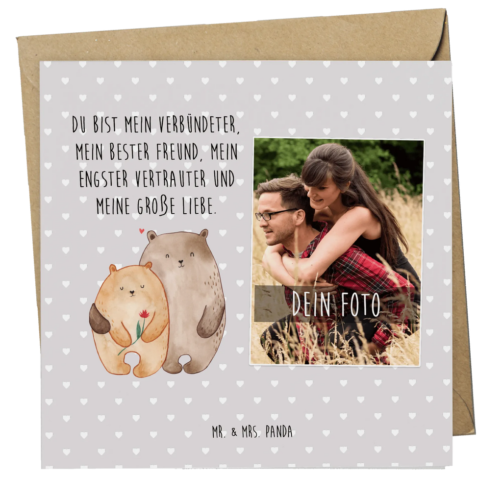 Personalisierte Foto Deluxe Karte Bären Liebe Personalisierte Foto Grußkarte, Liebe, Partner, Freund, Freundin, Ehemann, Ehefrau, Heiraten, Verlobung, Heiratsantrag, Liebesgeschenk, Jahrestag, Hocheitstag, Verliebt, Verlobt, Verheiratet, Geschenk Freundin, Geschenk Freund, Liebesbeweis, Hochzeitstag, Geschenk Hochzeit, Bären, Bärchen, Bär