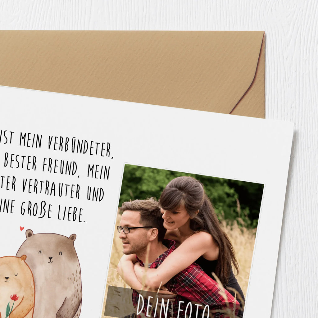 Personalisierte Foto Deluxe Karte Bären Liebe Personalisierte Foto Grußkarte, Liebe, Partner, Freund, Freundin, Ehemann, Ehefrau, Heiraten, Verlobung, Heiratsantrag, Liebesgeschenk, Jahrestag, Hocheitstag, Verliebt, Verlobt, Verheiratet, Geschenk Freundin, Geschenk Freund, Liebesbeweis, Hochzeitstag, Geschenk Hochzeit, Bären, Bärchen, Bär