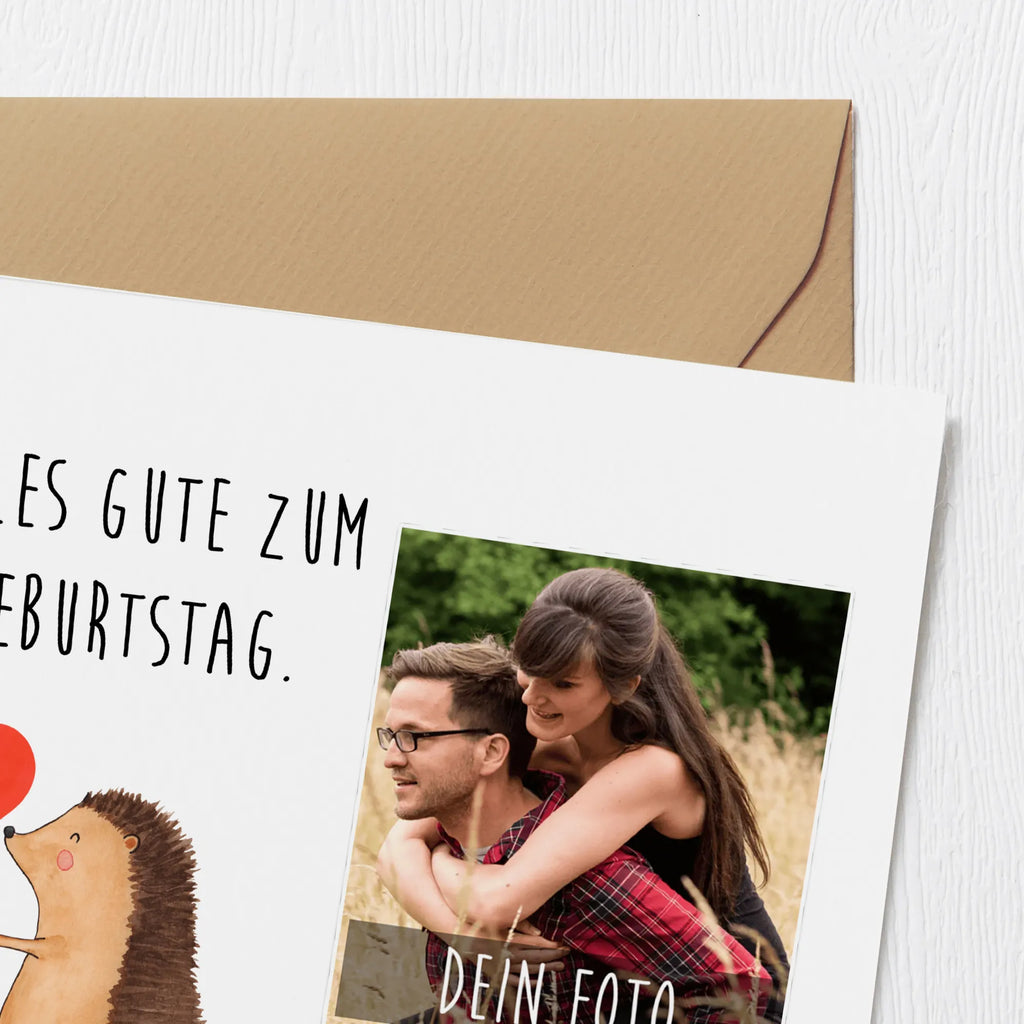 Personalisierte Foto Deluxe Karte Igel Luftballon Personalisierte Foto Grußkarte, Tiermotive, Gute Laune, lustige Sprüche, Tiere, Igel, Geburtstag, Herzlichen Glückwunsch, Glückwunsch, Geburtstagskind, Ballon, Happy Birthday