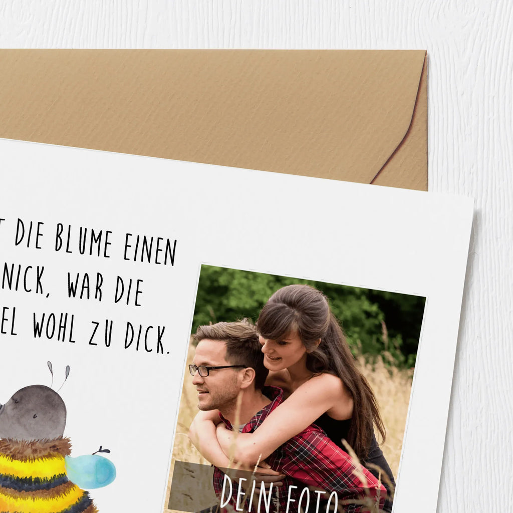 Personalisierte Foto Deluxe Karte Hummel flauschig Personalisierte Foto Grußkarte, Tiermotive, Gute Laune, lustige Sprüche, Tiere, Hummel, Flauschig, Biene, Blume, Natur