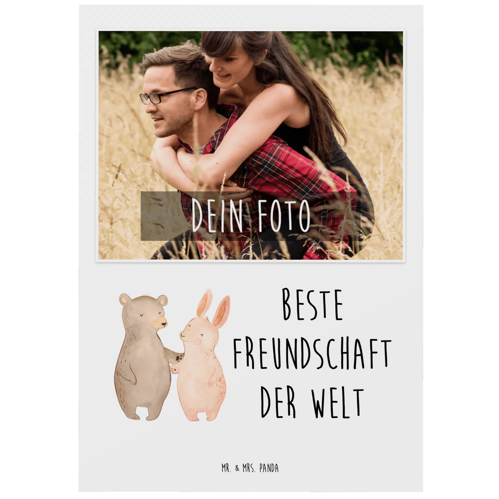 Personalisierte Foto Postkarte Hase Beste Freundschaft der Welt Personalisierte Foto Postkarte, für, Dankeschön, Geschenk, Schenken, Geburtstag, Geburtstagsgeschenk, Geschenkidee, Danke, Bedanken, Mitbringsel, Freude machen, Geschenktipp, Freundschaft, Freunde, Freunde fürs Leben, best friends, Freundin, Freund, Clique, Kumpel, bae, bff