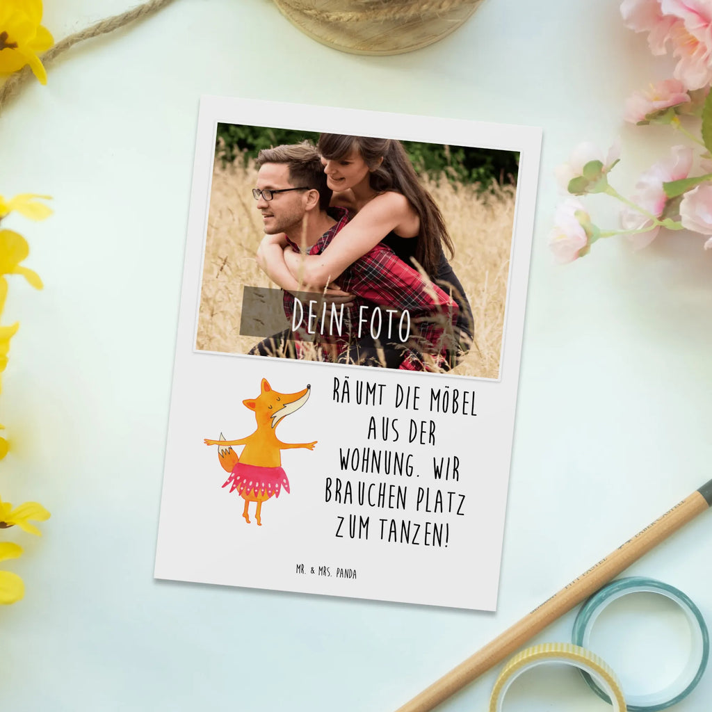 Personalisierte Foto Postkarte Fuchs Ballerina Personalisierte Foto Postkarte, Fuchs, Fuchs Spruch, Füchse, Füchsin, Ballerina, Ballett, Tänzerin, Tanzen, Party, Einladung, Geburtstag