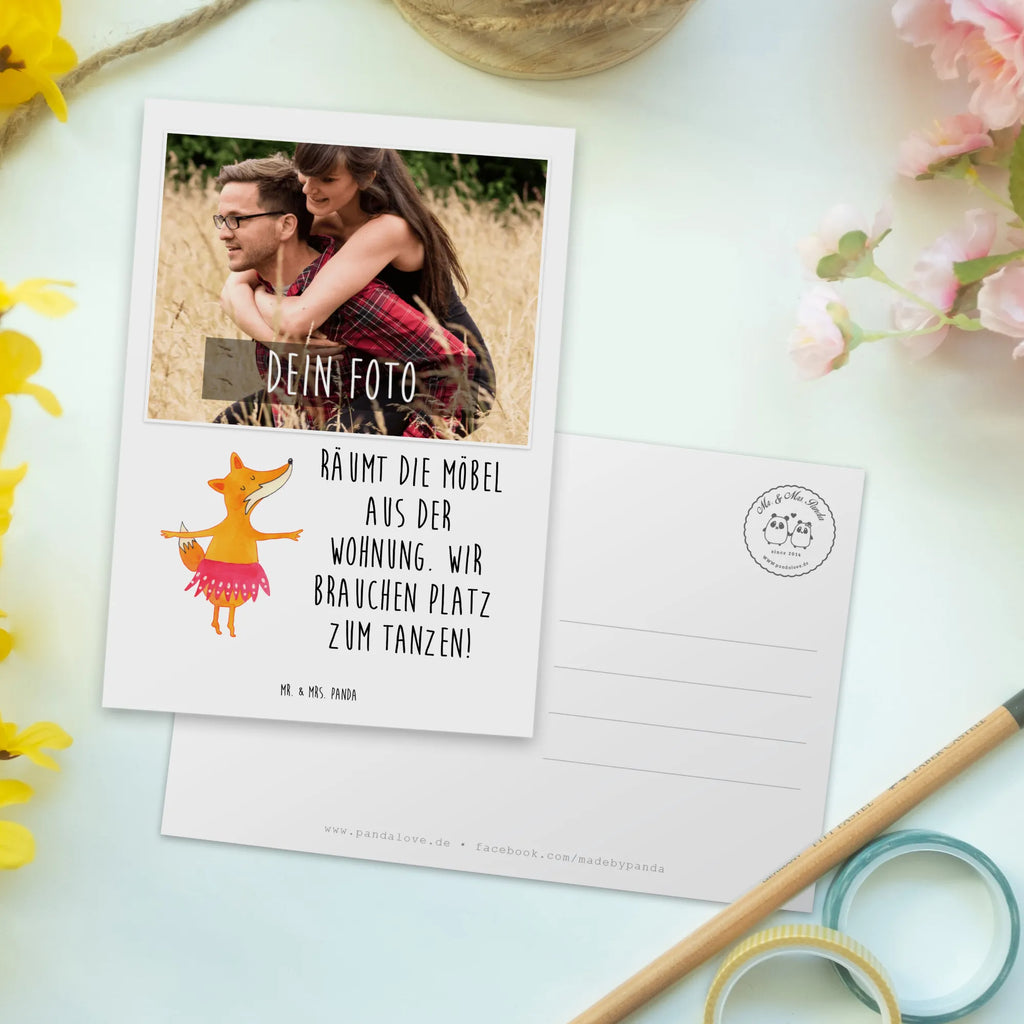 Personalisierte Foto Postkarte Fuchs Ballerina Personalisierte Foto Postkarte, Fuchs, Fuchs Spruch, Füchse, Füchsin, Ballerina, Ballett, Tänzerin, Tanzen, Party, Einladung, Geburtstag