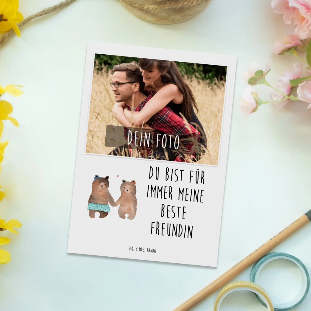 Personalisierte Foto Postkarte Bär Freundin Personalisierte Foto Postkarte, Bär, Teddy, Teddybär, Bär Freundin Beste Freund Liebe Liebesbeweis Verliebt Kumpel Kumpeliene