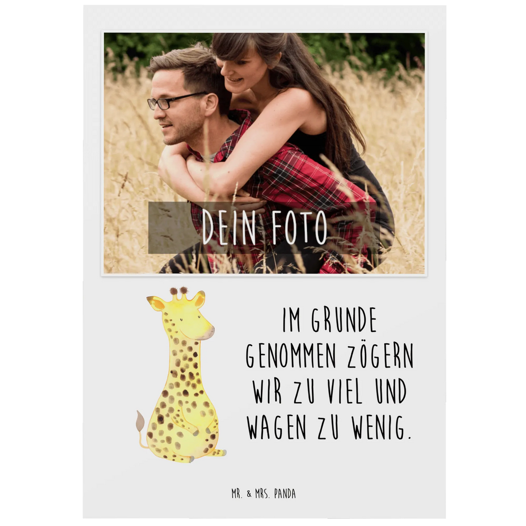 Personalisierte Foto Postkarte Giraffe Zufrieden Personalisierte Foto Postkarte, Afrika, Wildtiere, Giraffe, Zufrieden, Glück, Abenteuer