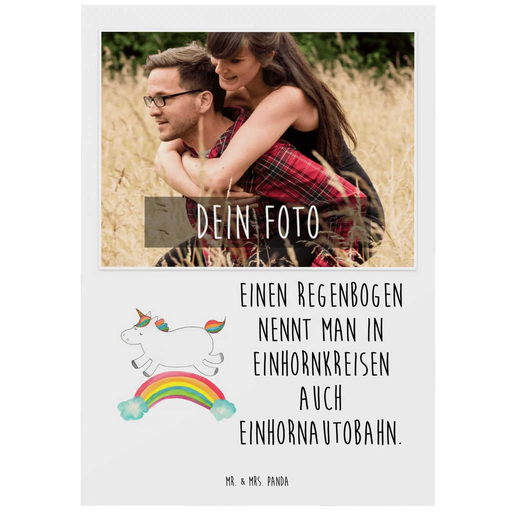 Personalisierte Foto Postkarte Einhorn Regenbogen Personalisierte Foto Postkarte, Einhorn, Einhörner, Einhorn Deko, Unicorn, Regenbogen, Glitzer, Einhornpower, Erwachsenwerden, Einhornautobahn