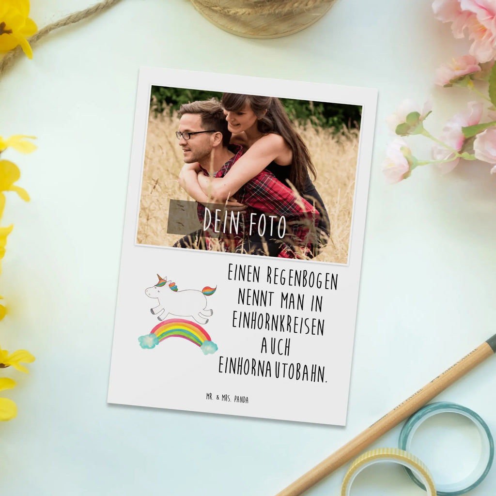 Personalisierte Foto Postkarte Einhorn Regenbogen Personalisierte Foto Postkarte, Einhorn, Einhörner, Einhorn Deko, Unicorn, Regenbogen, Glitzer, Einhornpower, Erwachsenwerden, Einhornautobahn