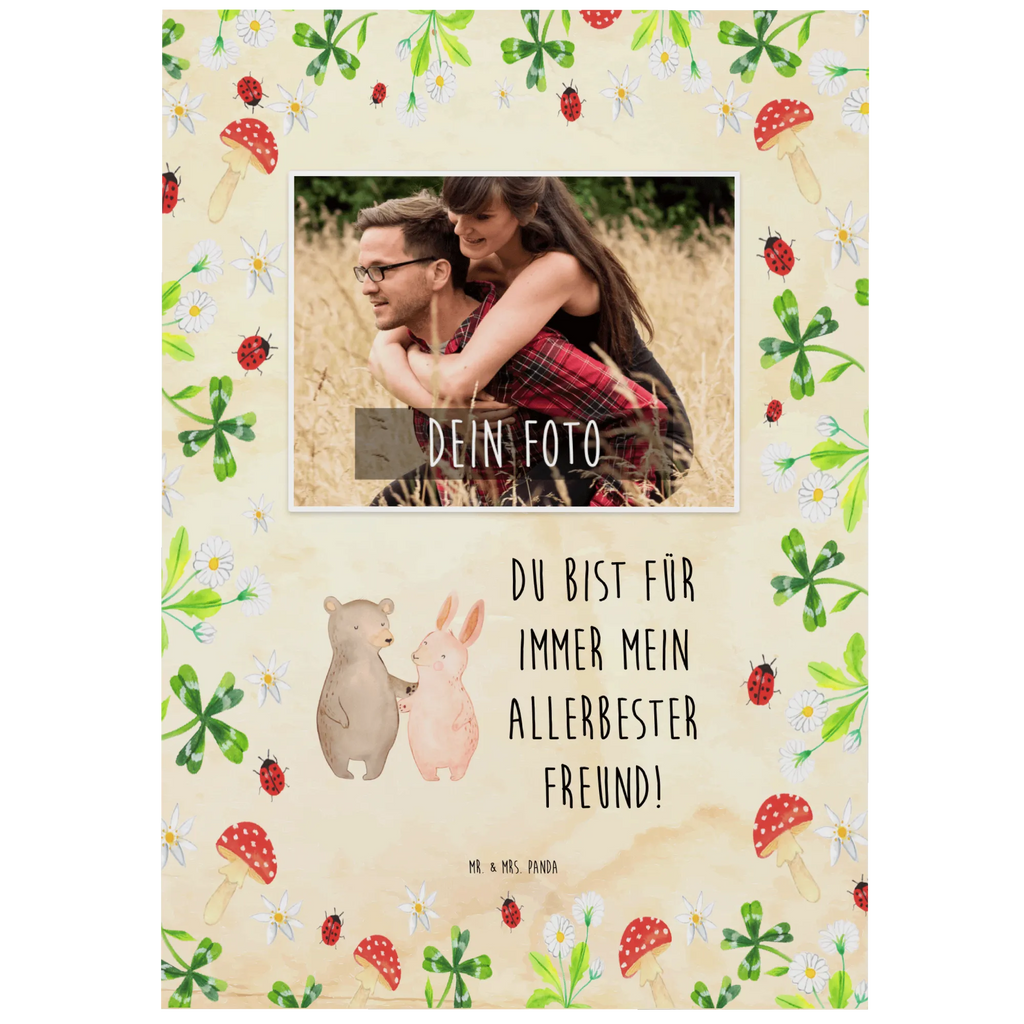 Personalisierte Foto Postkarte Bär und Hase Umarmen Personalisierte Foto Postkarte, Liebe, Partner, Freund, Freundin, Ehemann, Ehefrau, Heiraten, Verlobung, Heiratsantrag, Liebesgeschenk, Jahrestag, Hocheitstag, Freunde, bester Freund, Hase, Bär, Bärchen, best friends