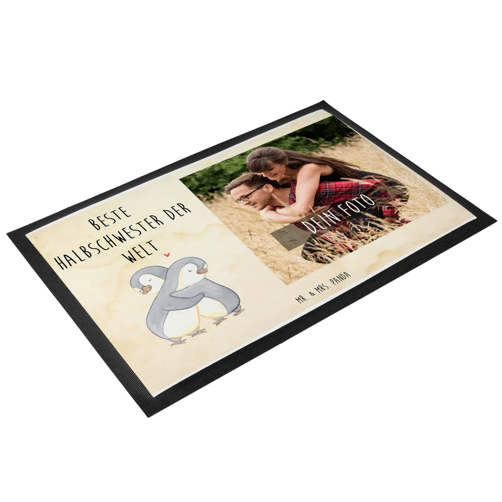 Personalisierte Foto Fußmatte Pinguin Beste Halbschwester der Welt Personalisierte Foto Fußmatte, für, Dankeschön, Geschenk, Schenken, Geburtstag, Geburtstagsgeschenk, Geschenkidee, Danke, Bedanken, Mitbringsel, Freude machen, Geschenktipp, Halbschwester, Stiefschwester, Stiefgeschwister, Schwestern, Schwester, Geschwister, Schwesterherz, Sister, Familie, Kleinigkeit, Beste, Tochter, Liebe, Kinder