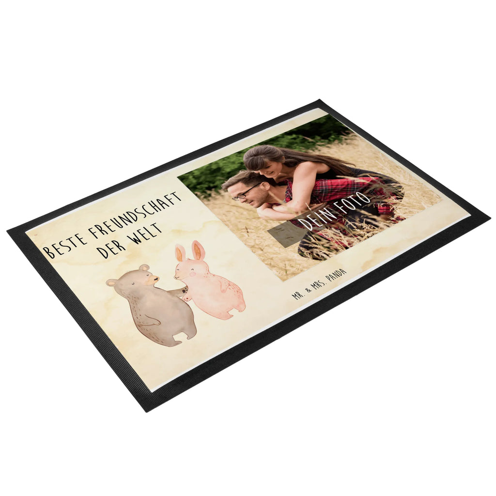 Personalisierte Foto Fußmatte Hase Beste Freundschaft der Welt Personalisierte Foto Fußmatte, für, Dankeschön, Geschenk, Schenken, Geburtstag, Geburtstagsgeschenk, Geschenkidee, Danke, Bedanken, Mitbringsel, Freude machen, Geschenktipp, Freundschaft, Freunde, Freunde fürs Leben, best friends, Freundin, Freund, Clique, Kumpel, bae, bff