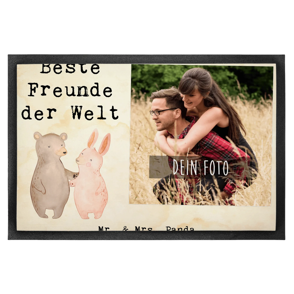 Personalisierte Foto Fußmatte Hase Beste Freunde der Welt Personalisierte Foto Fußmatte, für, Dankeschön, Geschenk, Schenken, Geburtstag, Geburtstagsgeschenk, Geschenkidee, Danke, Bedanken, Mitbringsel, Freude machen, Geschenktipp, Freunde, best friends, Freundschaft, Freundin, Freund, Clique, Kumpel, bae, bff