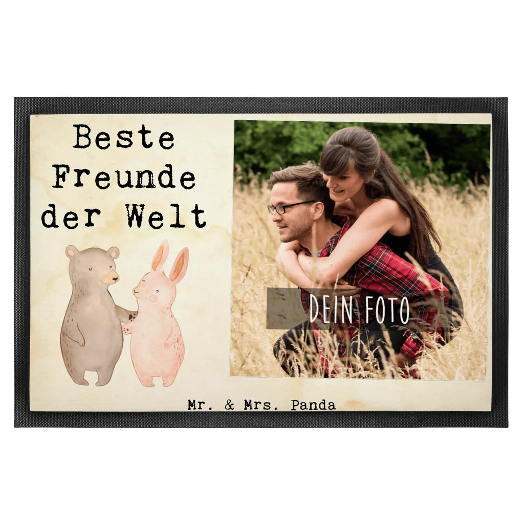 Personalisierte Foto Fußmatte Hase Beste Freunde der Welt Personalisierte Foto Fußmatte, für, Dankeschön, Geschenk, Schenken, Geburtstag, Geburtstagsgeschenk, Geschenkidee, Danke, Bedanken, Mitbringsel, Freude machen, Geschenktipp, Freunde, best friends, Freundschaft, Freundin, Freund, Clique, Kumpel, bae, bff