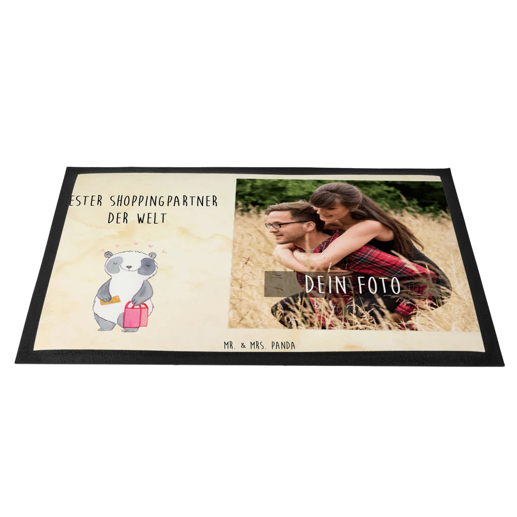 Personalisierte Foto Fußmatte Panda Bester Shoppingpartner der Welt Personalisierte Foto Fußmatte, für, Dankeschön, Geschenk, Schenken, Geburtstag, Geburtstagsgeschenk, Geschenkidee, Danke, Bedanken, Mitbringsel, Freude machen, Geschenktipp, Shoppingpartner, Shoppen, Begleitung, Partner, Freundin, Freund, bff, Shopping, Einkaufen, Shopping-Queen, Queen, Bester