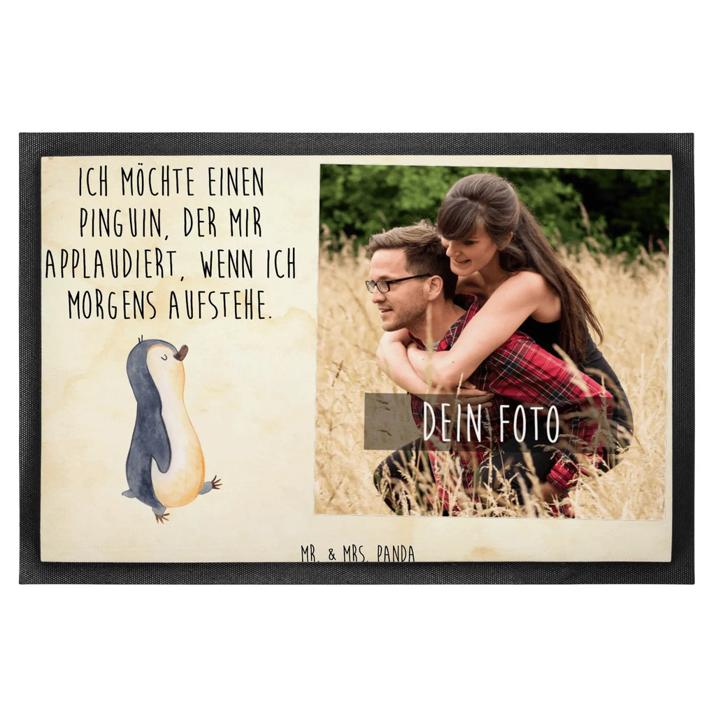 Personalisierte Foto Fußmatte Pinguin marschieren Personalisierte Foto Fußmatte, Pinguin, Pinguine, Frühaufsteher, Langschläfer, Bruder, Schwester, Familie