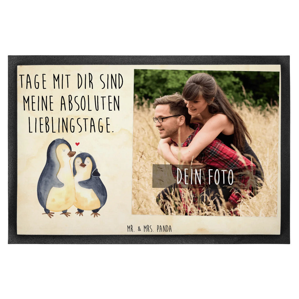 Personalized Photo Doormat Penguin embrace Personalisierte Foto Fußmatte, Pinguin, Liebe, Liebespaar, Liebesbeweis, Liebesgeschenk, Verlobung, Jahrestag, Hochzeitstag, Hochzeit, Hochzeitsgeschenk