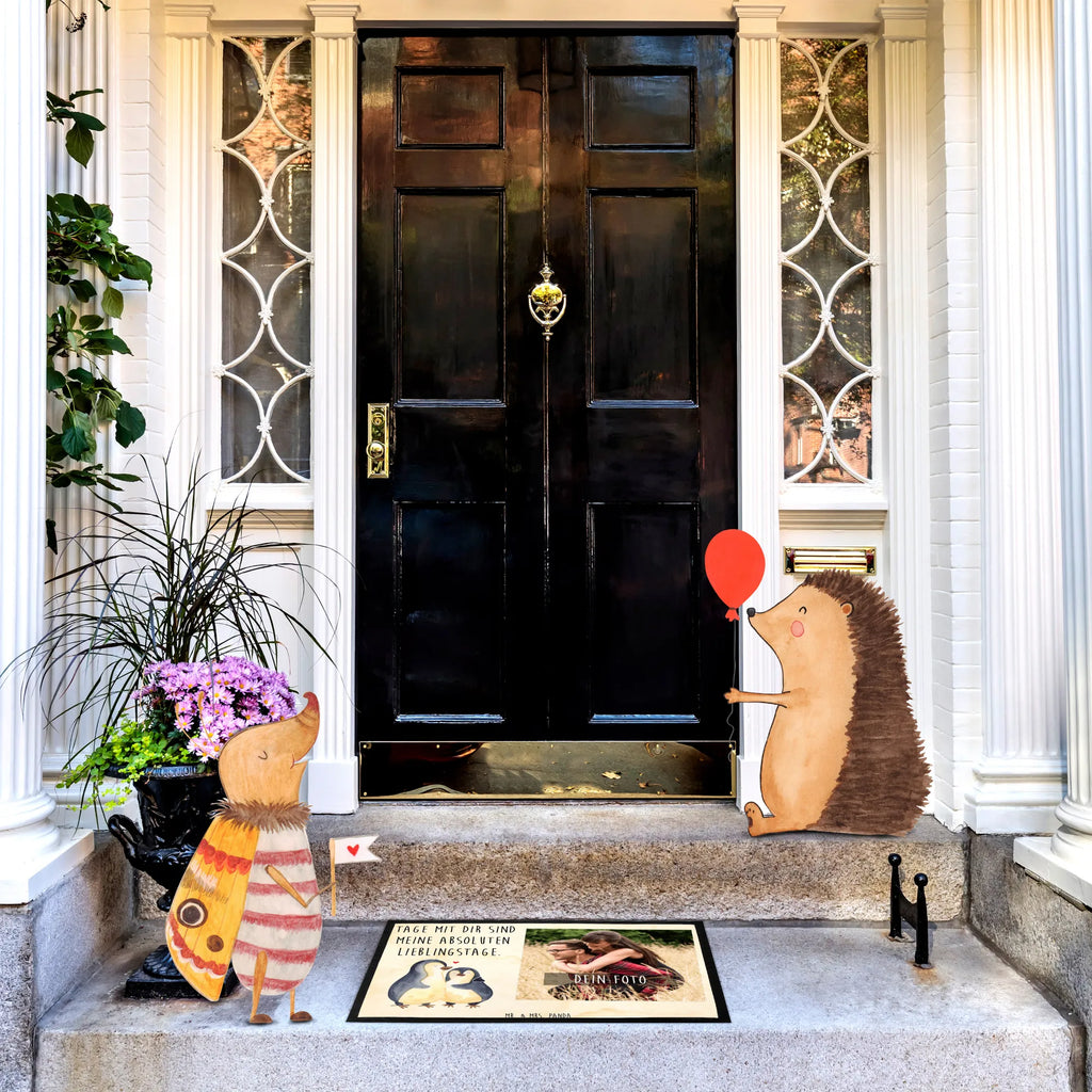 Personalized Photo Doormat Penguin embrace Personalisierte Foto Fußmatte, Pinguin, Liebe, Liebespaar, Liebesbeweis, Liebesgeschenk, Verlobung, Jahrestag, Hochzeitstag, Hochzeit, Hochzeitsgeschenk