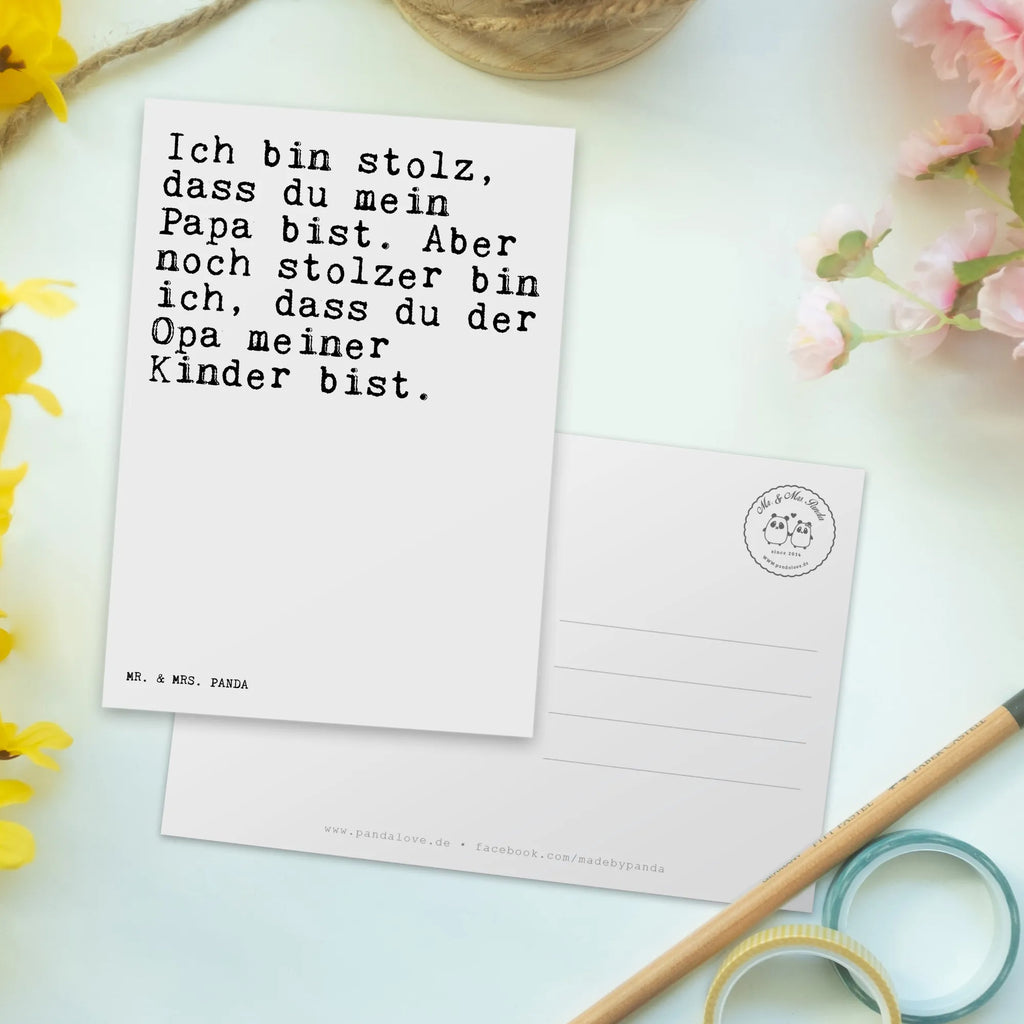 Postkarte Sprüche und Zitate Ich bin stolz, dass du mein Papa bist. Aber noch stolzer bin ich, dass du der Opa meiner Kinder bist. Postkarte, Karte, Geschenkkarte, Grußkarte, Einladung, Ansichtskarte, Geburtstagskarte, Einladungskarte, Dankeskarte, Ansichtskarten, Einladung Geburtstag, Einladungskarten Geburtstag, Spruch, Sprüche, lustige Sprüche, Weisheiten, Zitate, Spruch Geschenke, Spruch Sprüche Weisheiten Zitate Lustig Weisheit Worte