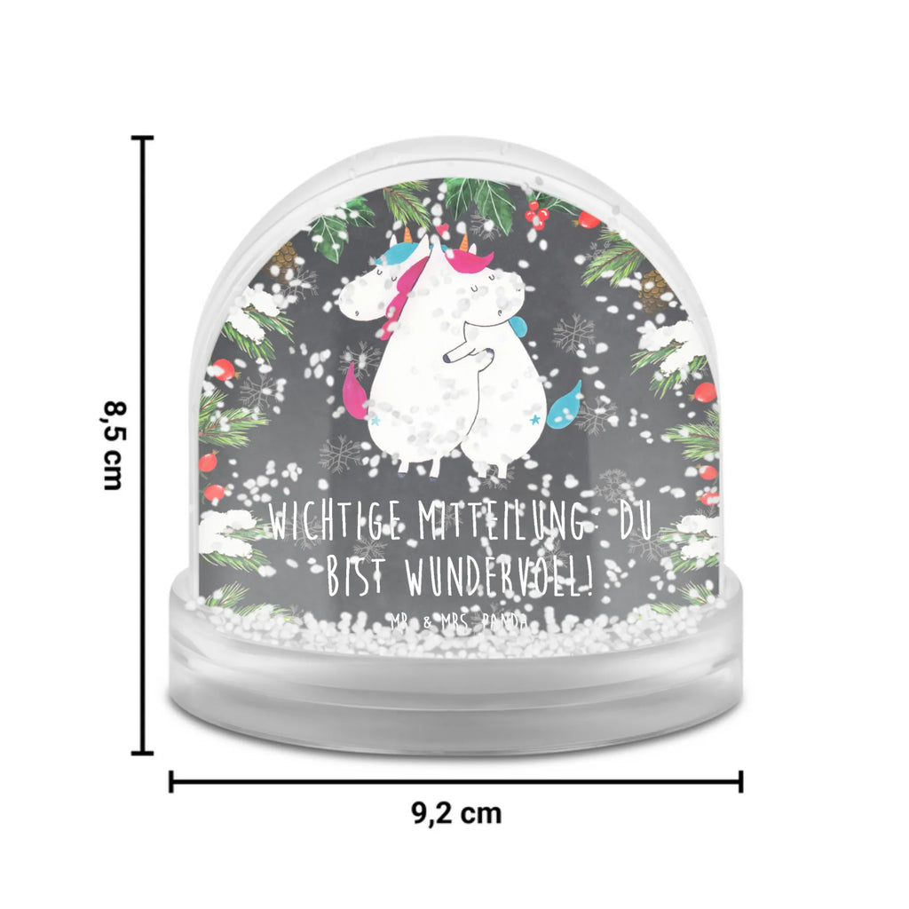 Schneekugel Einhorn Mitteilung Schneekugel, Schüttelkugel, Wunderkugel, Einhorn, Einhörner, Einhorn Deko, Pegasus, Unicorn, Valentinstag, Valentine, Liebe, Geschenk, Partner, Ehe, lustig, witzig, Spruch