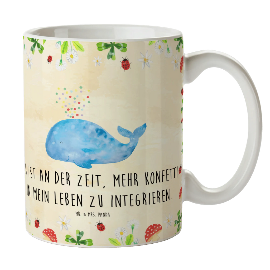 Tasse Wal Konfetti Tasse, Kaffeetasse, Teetasse, Becher, Kaffeebecher, Teebecher, Keramiktasse, Porzellantasse, Büro Tasse, Geschenk Tasse, Tasse Sprüche, Tasse Motive, Kaffeetassen, Tasse bedrucken, Designer Tasse, Cappuccino Tassen, Schöne Teetassen, Meerestiere, Meer, Urlaub, Wal, Konfetti, Wale, Motivation, Neuanfang, Trennung, Diät, Abnehmen, Neustart, Lebensabschnitt, Geburtstag