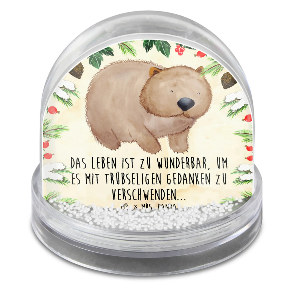 Schneekugel Wombat Schneekugel, Schüttelkugel, Wunderkugel, Tiermotive, Gute Laune, lustige Sprüche, Tiere, Wombat, Das Leben ist schön, Motivation, Spruch, Australien