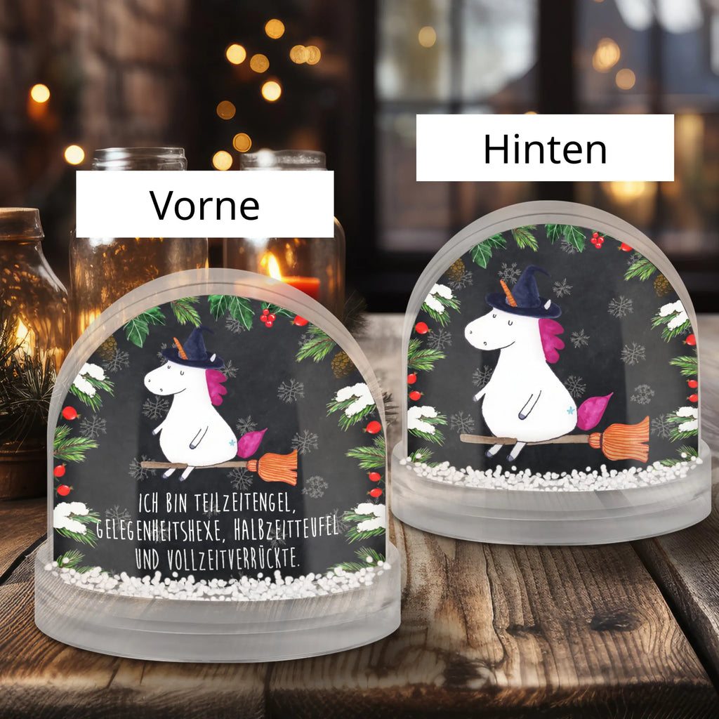 Schneekugel Einhorn Hexe Schneekugel, Schüttelkugel, Wunderkugel, Einhorn, Einhörner, Einhorn Deko, Pegasus, Unicorn, Frau, Ehefrau, Hexe, Teufel, Engel, Verrückte, Freundin, Leben, Zicke