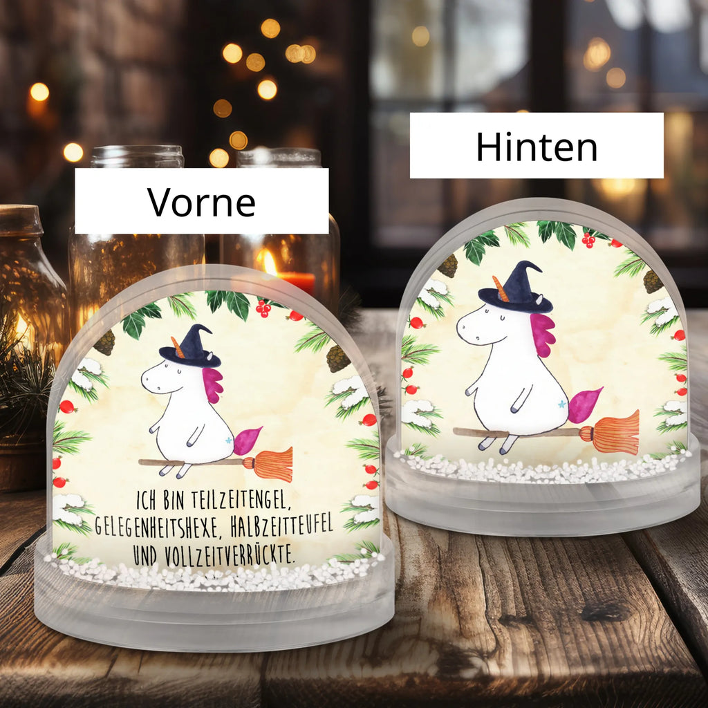 Schneekugel Einhorn Hexe Schneekugel, Schüttelkugel, Wunderkugel, Einhorn, Einhörner, Einhorn Deko, Pegasus, Unicorn, Frau, Ehefrau, Hexe, Teufel, Engel, Verrückte, Freundin, Leben, Zicke