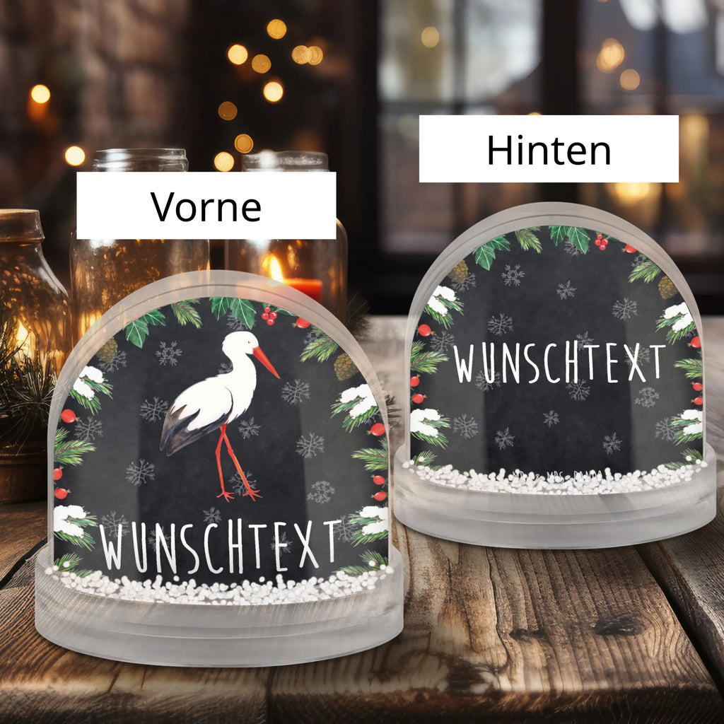 Personalisierte Schneekugel Storch Personalisierte Schneekugel, Personalisierte Schüttelkugel, Personalisierte  Wunderkugel, Tiermotive, Gute Laune, lustige Sprüche, Tiere, Storch, Störche, Schwangerschaft, Geburt, Mutter, Mütter, Mutter werden, Schwanger, Babybauch, Baby