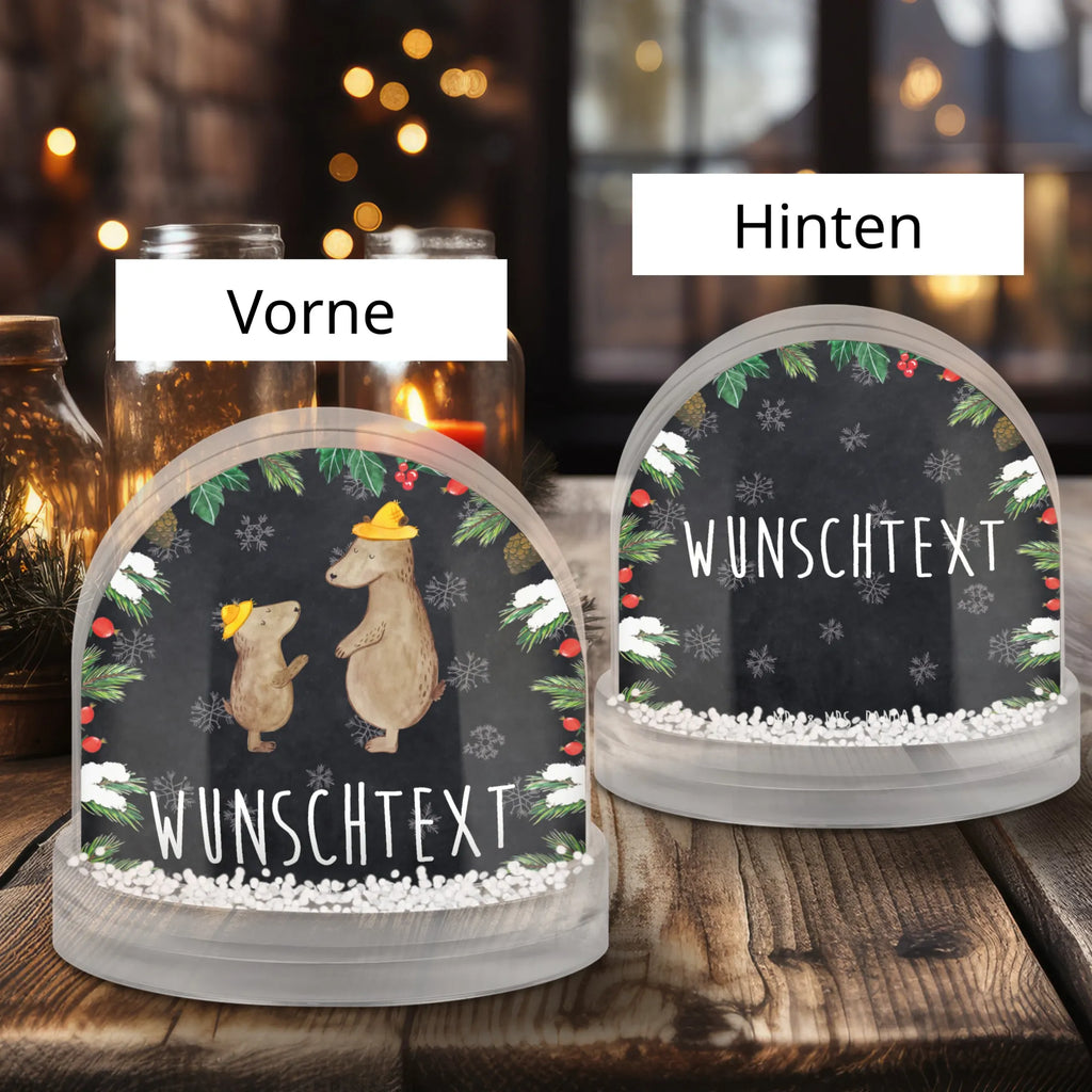 Personalisierte Schneekugel Bären mit Hut Personalisierte Schneekugel, Personalisierte Schüttelkugel, Personalisierte  Wunderkugel, Familie, Vatertag, Muttertag, Bruder, Schwester, Mama, Papa, Oma, Opa, Bär, Bären, Vater, Papi, Paps, Dad, Daddy, Lieblingsmensch, Sohn, Söhne, Kind, Kinder, Vater-Sohn, Family, Vorbild