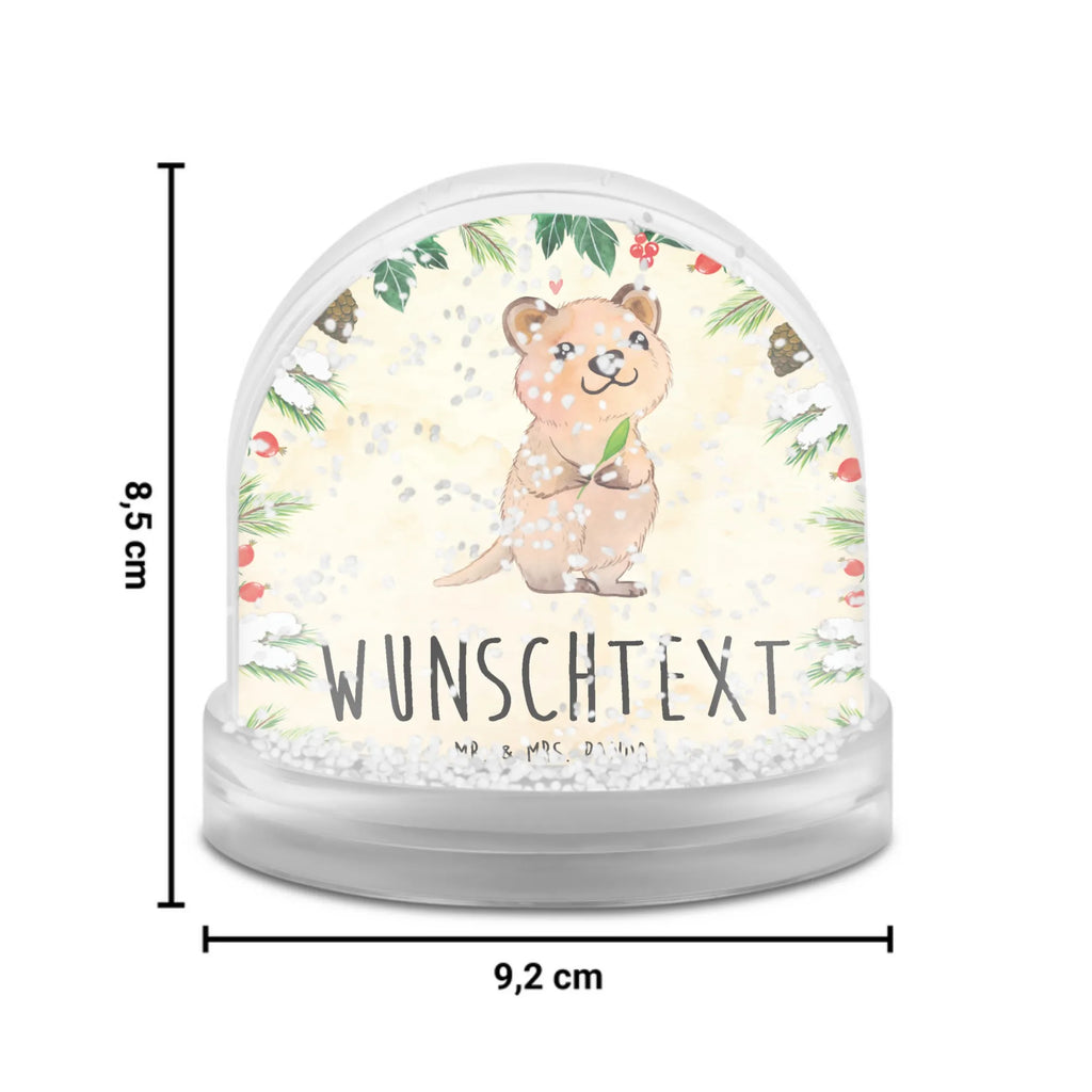 Personalisierte Schneekugel Quokka Happy Personalisierte Schneekugel, Personalisierte Schüttelkugel, Personalisierte  Wunderkugel, Tiermotive, Gute Laune, lustige Sprüche, Tiere, Quokka, Verschieben, Aufschieberitis, Lustiger Spruch, Niedliches Tier, Dinge erledigen