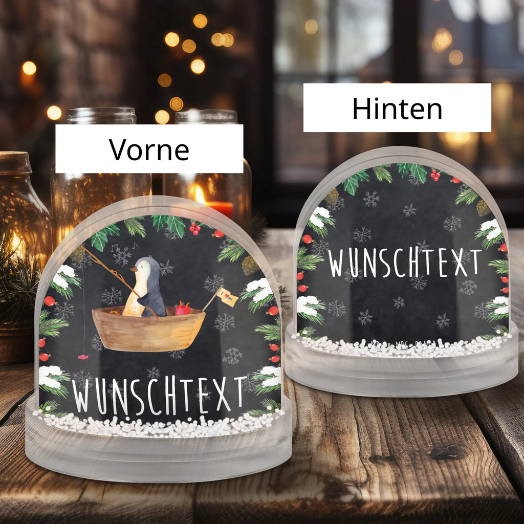 Personalisierte Schneekugel Pinguin Angelboot Personalisierte Schneekugel, Personalisierte Schüttelkugel, Personalisierte  Wunderkugel, Pinguin, Pinguine, Angeln, Boot, Angelboot, Lebenslust, Leben, genießen, Motivation, Neustart, Neuanfang, Trennung, Scheidung, Geschenkidee Liebeskummer