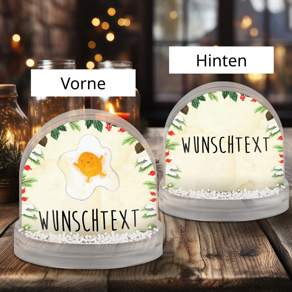 Personalisierte Schneekugel Spiegelei Ei Personalisierte Schneekugel, Personalisierte Schüttelkugel, Personalisierte  Wunderkugel, Tiermotive, Gute Laune, lustige Sprüche, Tiere, Ei, Spiegelei, Schön, Tag, Glücklich, Liebe