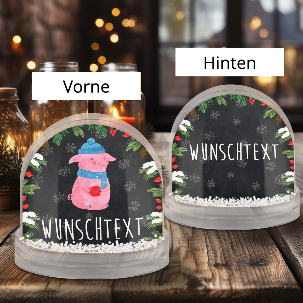 Personalisierte Schneekugel Schwein Glühwein Personalisierte Schneekugel, Personalisierte Schüttelkugel, Personalisierte  Wunderkugel, Winter, Weihnachten, Weihnachtsdeko, Nikolaus, Advent, Heiligabend, Wintermotiv, Glühschwein, Glühwein, Weihnachtsmarkt, Punsch