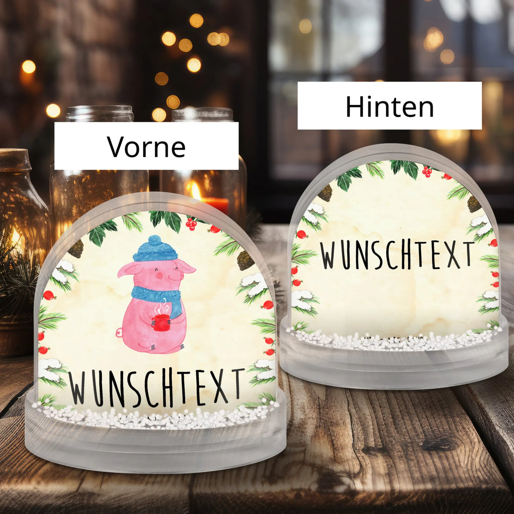 Personalisierte Schneekugel Schwein Glühwein Personalisierte Schneekugel, Personalisierte Schüttelkugel, Personalisierte  Wunderkugel, Winter, Weihnachten, Weihnachtsdeko, Nikolaus, Advent, Heiligabend, Wintermotiv, Glühschwein, Glühwein, Weihnachtsmarkt, Punsch