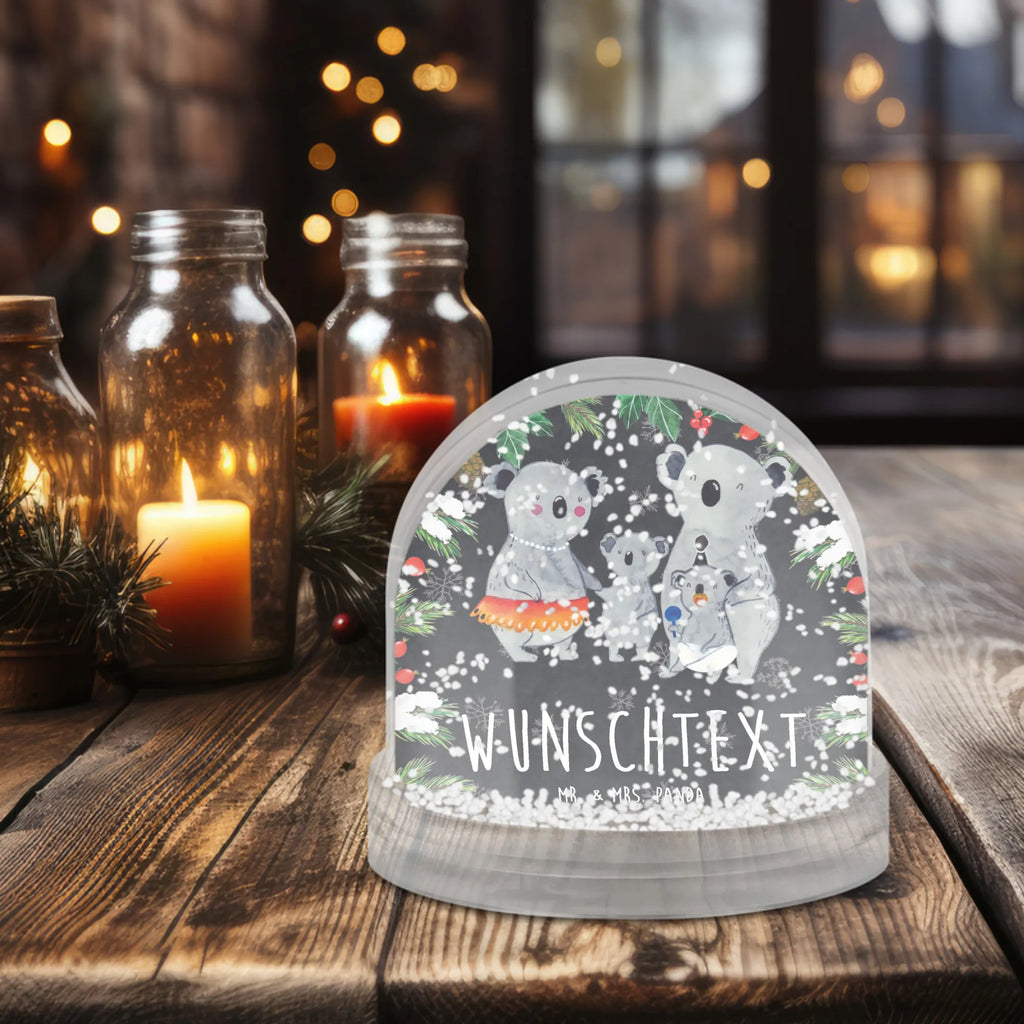 Personalisierte Schneekugel Koala Familie Personalisierte Schneekugel, Personalisierte Schüttelkugel, Personalisierte  Wunderkugel, Familie, Vatertag, Muttertag, Bruder, Schwester, Mama, Papa, Oma, Opa, Koala, Koalas, Family, Kinder, Geschwister, Familienleben