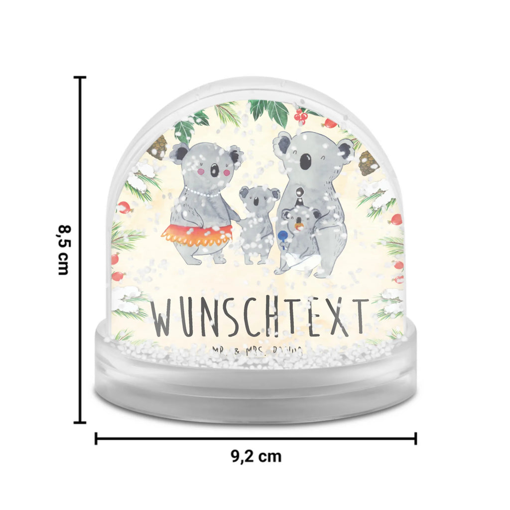 Personalisierte Schneekugel Koala Familie Personalisierte Schneekugel, Personalisierte Schüttelkugel, Personalisierte  Wunderkugel, Familie, Vatertag, Muttertag, Bruder, Schwester, Mama, Papa, Oma, Opa, Koala, Koalas, Family, Kinder, Geschwister, Familienleben