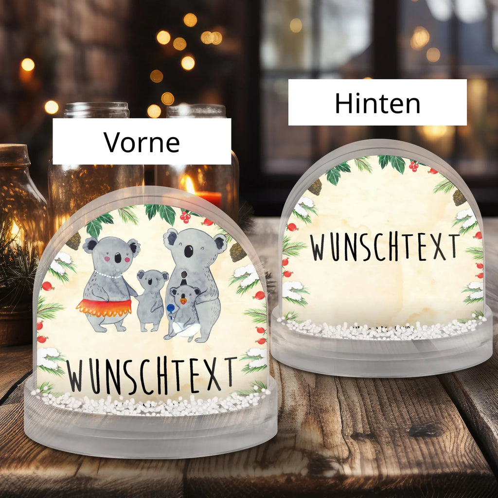 Personalisierte Schneekugel Koala Familie Personalisierte Schneekugel, Personalisierte Schüttelkugel, Personalisierte  Wunderkugel, Familie, Vatertag, Muttertag, Bruder, Schwester, Mama, Papa, Oma, Opa, Koala, Koalas, Family, Kinder, Geschwister, Familienleben