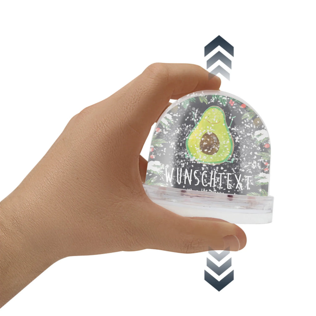 Personalisierte Schneekugel Avocado Glücklich Personalisierte Schneekugel, Personalisierte Schüttelkugel, Personalisierte  Wunderkugel, Avocado, Veggie, Vegan, Gesund, Chaos