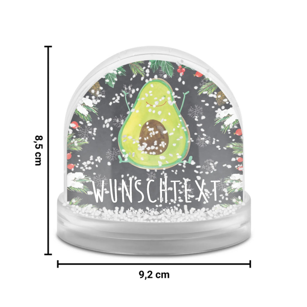 Personalisierte Schneekugel Avocado Glücklich Personalisierte Schneekugel, Personalisierte Schüttelkugel, Personalisierte  Wunderkugel, Avocado, Veggie, Vegan, Gesund, Chaos