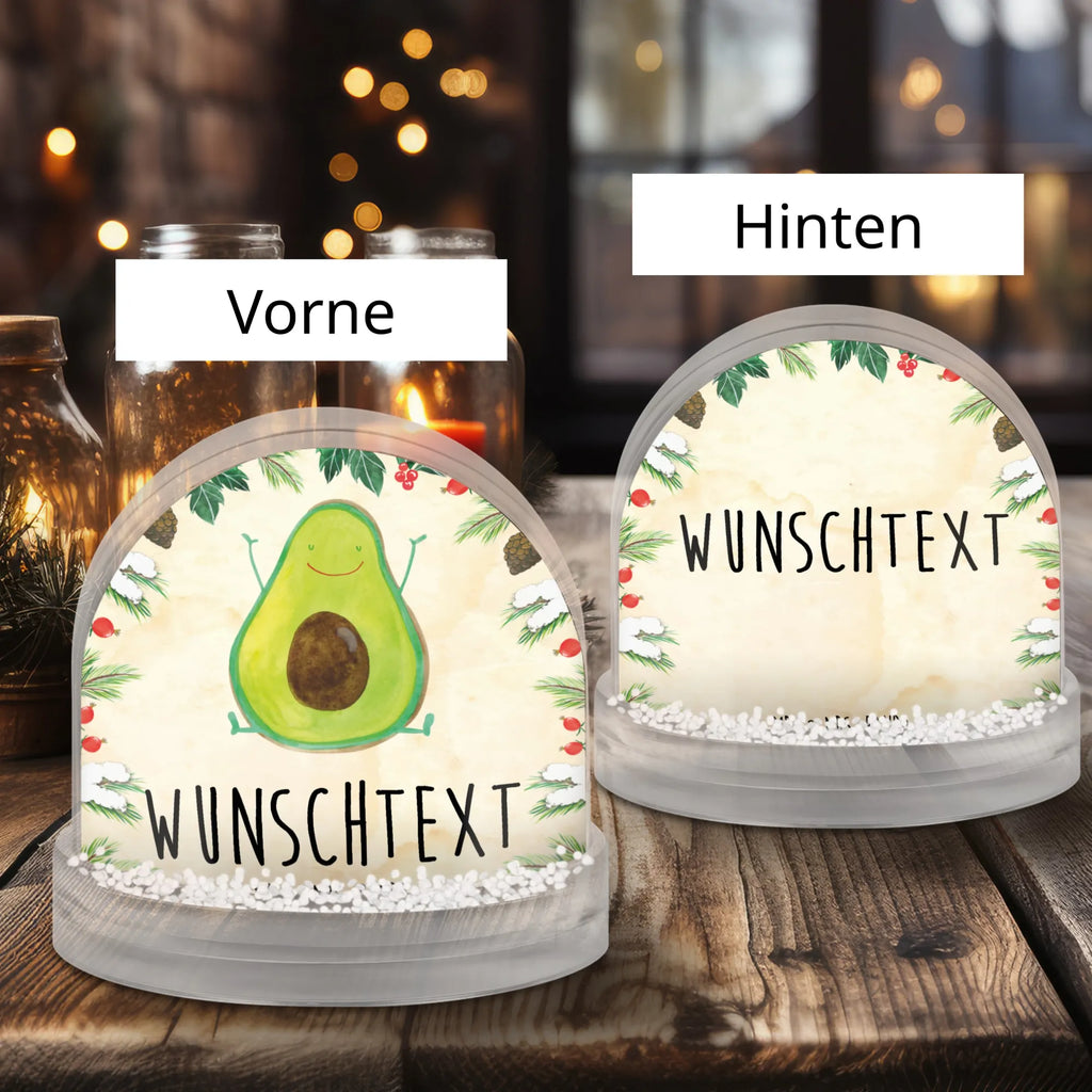 Personalisierte Schneekugel Avocado Glücklich Personalisierte Schneekugel, Personalisierte Schüttelkugel, Personalisierte  Wunderkugel, Avocado, Veggie, Vegan, Gesund, Chaos