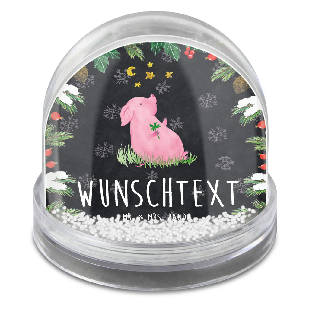 Personalisierte Schneekugel Schwein Glück Personalisierte Schneekugel, Personalisierte Schüttelkugel, Personalisierte  Wunderkugel, Tiermotive, Gute Laune, lustige Sprüche, Tiere, Glücksschwein. Glück, Schwein, Schweinchen, Sterne, Sernchen, Ziele, Träume, Motivation, Glücksbringer