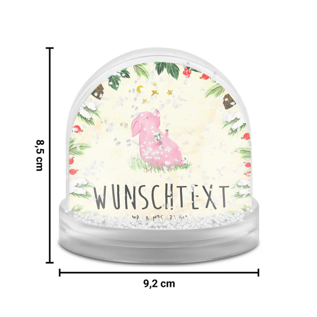 Personalisierte Schneekugel Schwein Glück Personalisierte Schneekugel, Personalisierte Schüttelkugel, Personalisierte  Wunderkugel, Tiermotive, Gute Laune, lustige Sprüche, Tiere, Glücksschwein. Glück, Schwein, Schweinchen, Sterne, Sernchen, Ziele, Träume, Motivation, Glücksbringer